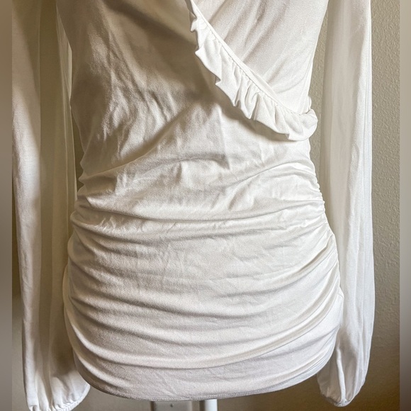 NWT Boden Frill Neck Wrap Blouson Top | Size 4 - Picture 7 of 12